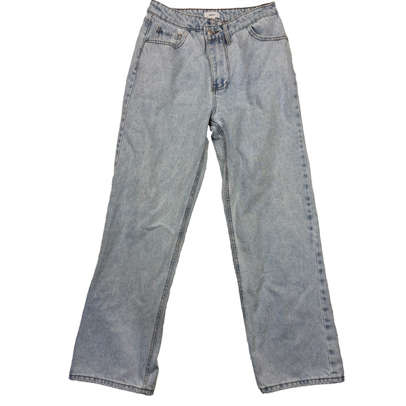 Forever21 Straight Denim Jeans Womens Size 28 Light Blue Jeans High Rise Relaxed - Picture 1 of 9